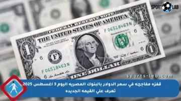 قفزة مفاجئة في سعر الدولار بالبنوك المصرية اليوم 3 أغسطس 2025.. تعرف على القيمة الجديدة